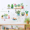 thumbnail image 3 of Advancent Pegatinas de pared de cactus en maceta, decoración de dormitorio, pintura de puerta extraíble, papel tapiz, telón de fondo de TV, Decoración del hogar, 3 of 6