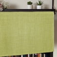 thumbnail image 5 of Vintage Fruit Green Rod Pocket Curtain Valance, Farmhouse Retro Solid Color Linen Texture Farmhouse Window Valance for Living Room, Bedroom, Kitchen 42"W x 12"L, 5 of 9