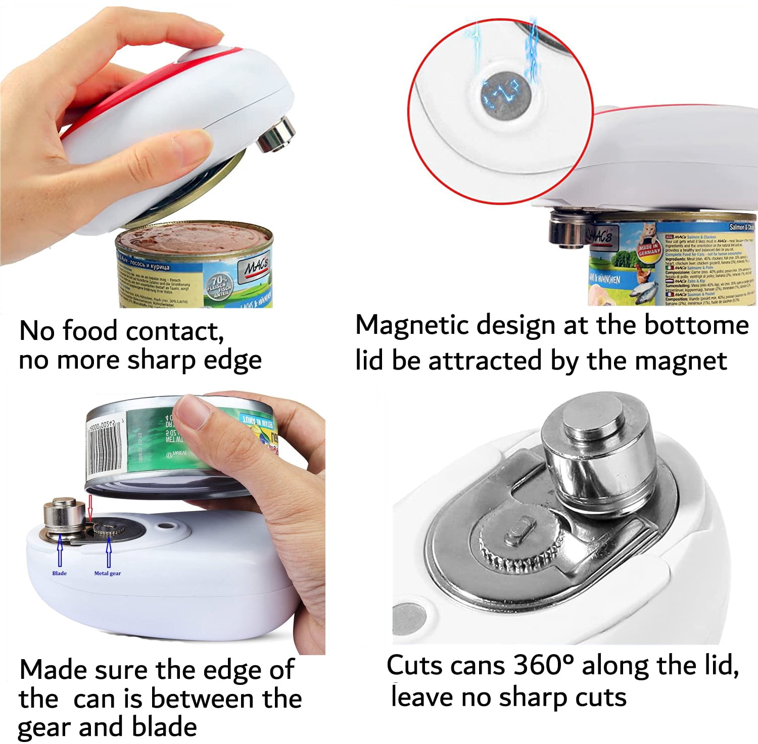 Japanese Classic 3-in-1 Can Opener - Multifunctional Tool From Tsubame, Japan (Surprise Color: Red, Blue, Or Green) 2 thumbnail image