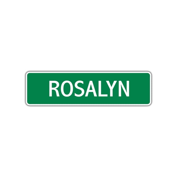 Rosalyn Girls Children Name Letter Printed Label Novelty Kids Bedroom Indoor Outdoor Wall Plaque Decoration Aluminum Metal Sign 4"x13.5"