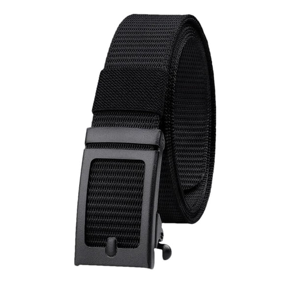 Men's Ratchet Belt - Nylon Web Work Belt with Automatic Buckle, Adjustable for Jeans, Pants, Golf, and Everyday Use