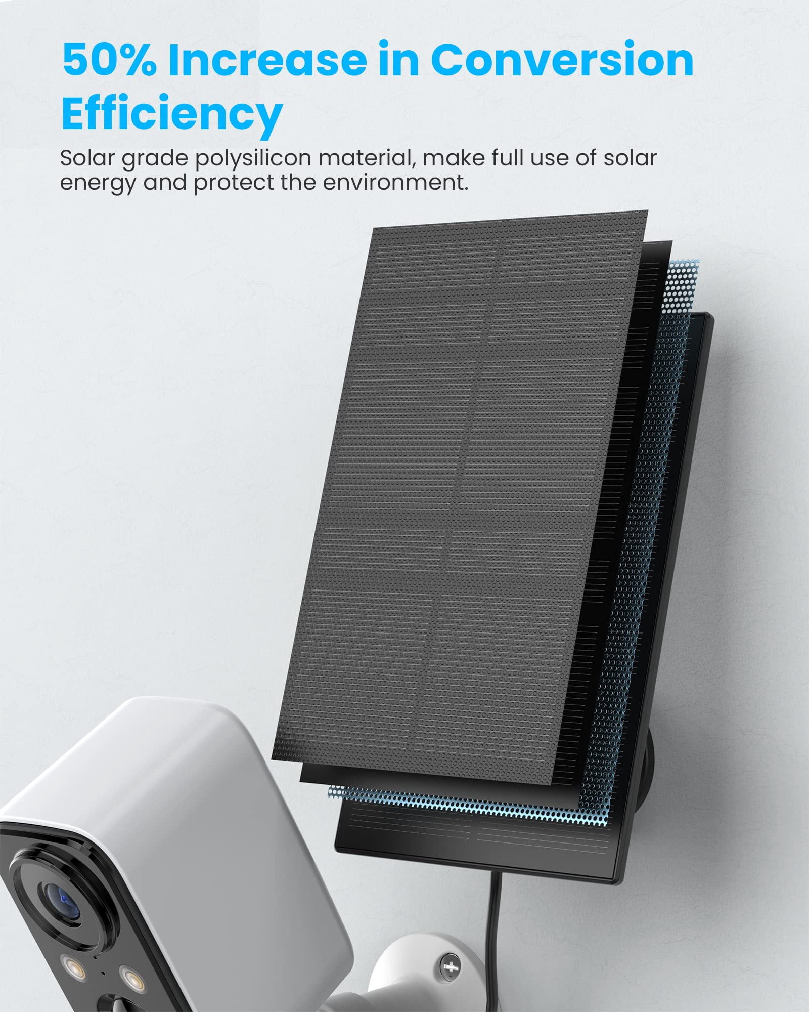 GMOX 2K Wireless Outdoor Solar Security Camera with Spotlight, Waterproof PIR Detection 2.4Ghz Wi-Fi