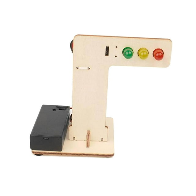 Señales de tráfico Tecnología de juguetes Pequeña producción Regalos Rompecabezas de madera DIY Semáforos para proyectos experimentales Aula CUTICAT Semáforo de simulación