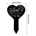 thumbnail image 2 of Pet Grave Marker Stake, Pet Memorial Gifts for Loss of Dog, Memorial Garden Decor, Grave Decorations, 12X7 in Heart Shaped Stainless Steel 1 Pc Ground Insert Plaque for Cemetery, 2 of 7