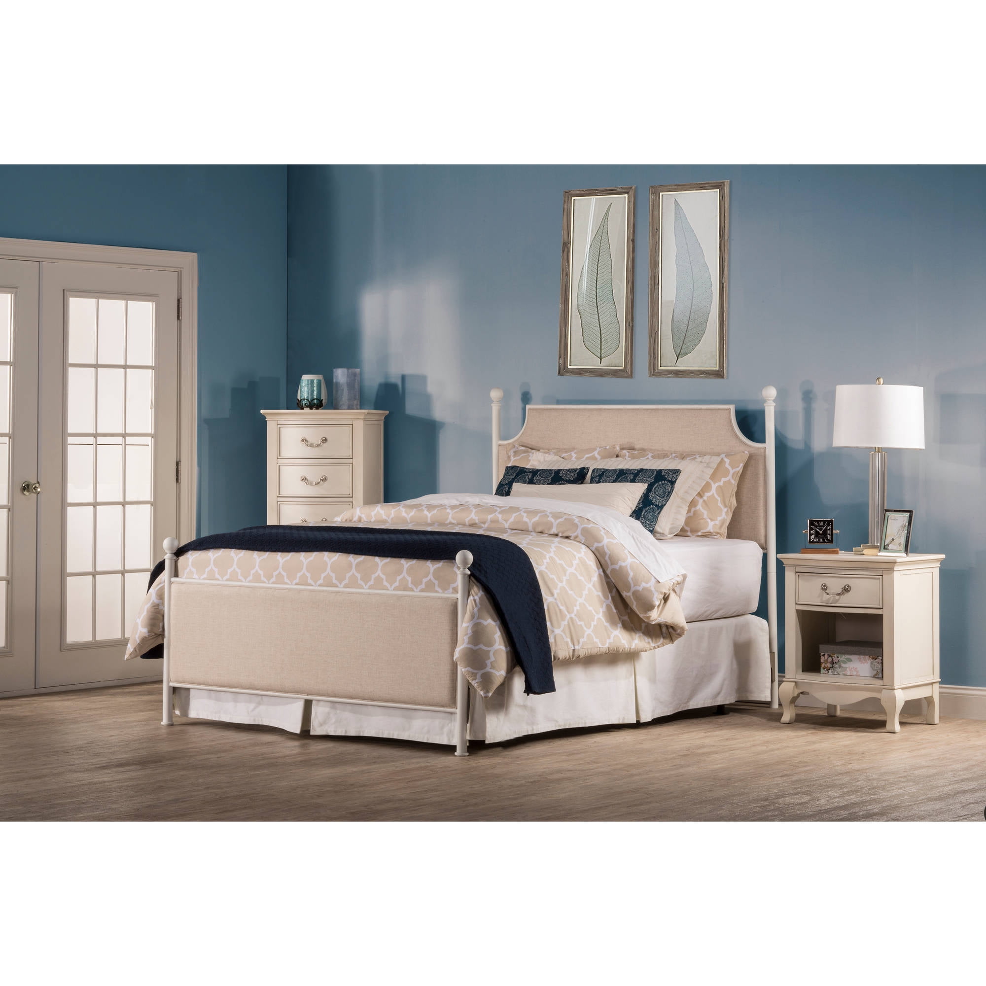 Hillsdale Furniture Mcarthur Queen Bed With Bedframe Off White Walmart Com Walmart Com