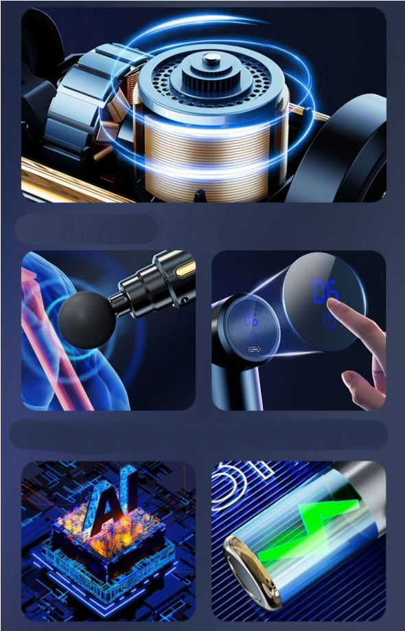 Massager, mini fascia gun, multifunctional muscle relaxation full body massage instrument, 12mm deep small massager