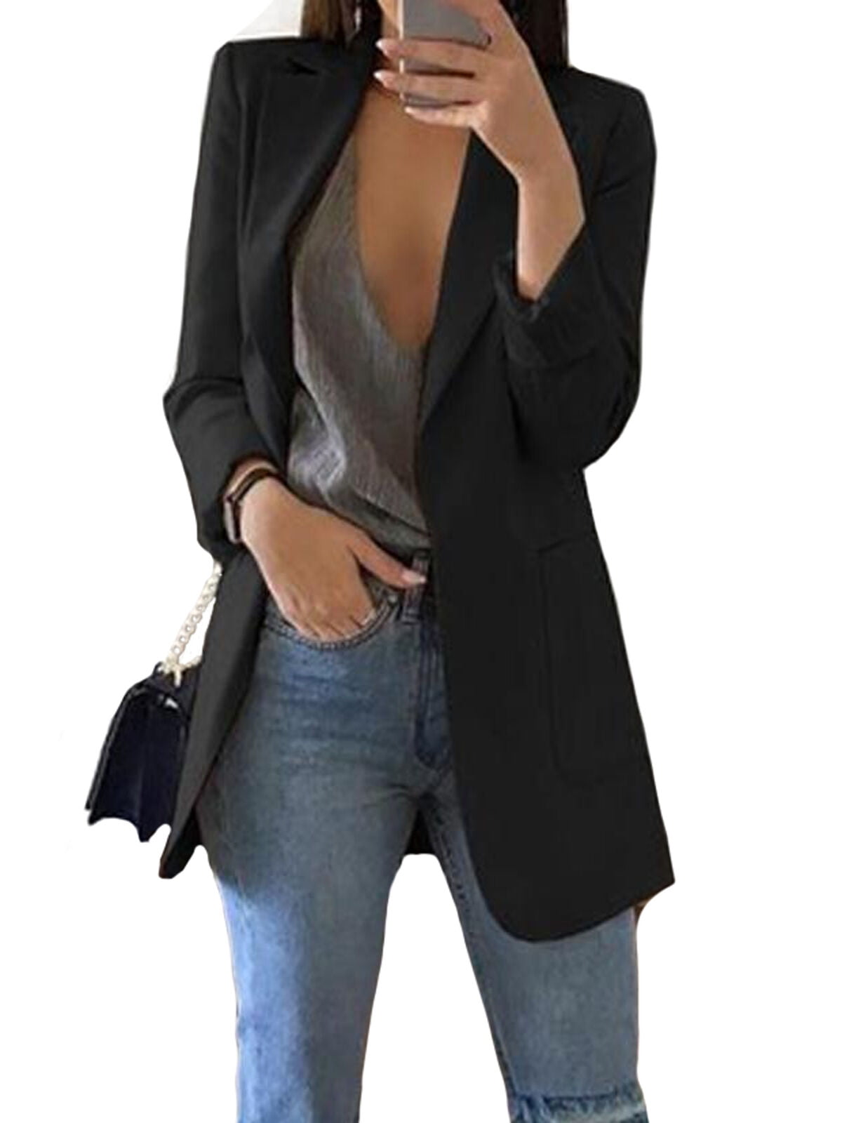 Womens Collar Suit Thin Jacket Coat Ladies coat - Walmart.com