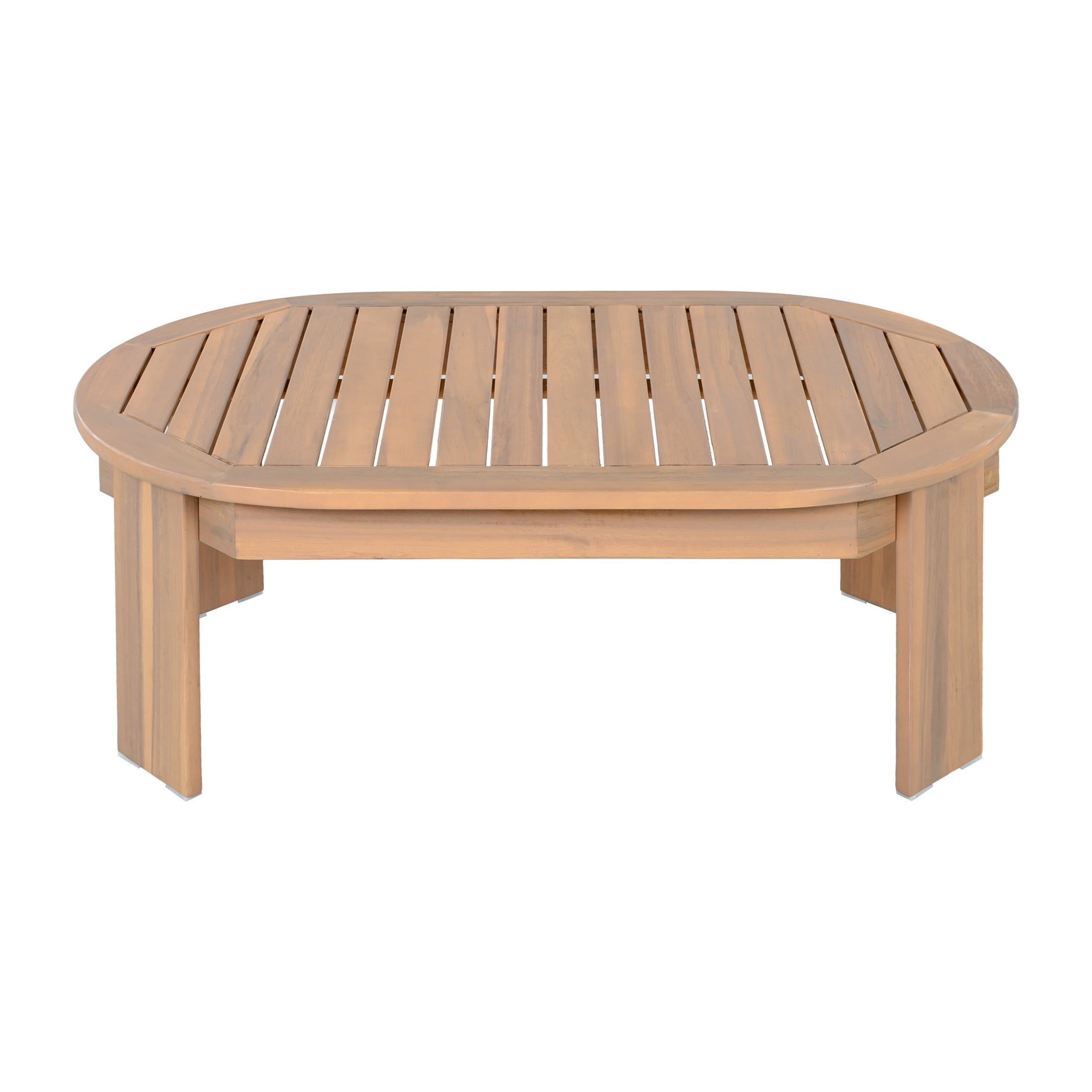 Christopher Knight Home 4-Piece Patio Conversation Set with Coffee Table, Beige Cushions, Light Teak
