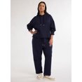 thumbnail image 4 of Free Assembly Women's and Women's Plus French Terry Cloth Hoodie with Long Sleeves, Sizes XS-4X, 4 of 5