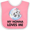 thumbnail image 3 of Inktastic Raccoon My Nonna Loves Me Boys or Girls Baby Bib, 3 of 4