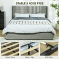 thumbnail image 6 of Full Size Metal Platform Bed Frame with Storage Drawers, Noise-Free, No Box Spring Needed, Light Gray (Bedroom), 6 of 9