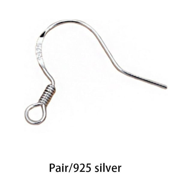VONKY 1 Pair Earring Hook DIY Craft Earhook Dangling Hooks Clasp Fitting Jewelry Making Findings Handicraft Accessory Silver