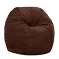 thumbnail image 4 of Jaxx Saxx 4 Foot Round Bean Bag w/ Removable Cover, Chocolate, 4 of 6