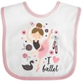 thumbnail image 3 of Inktastic Ballerina I Love Ballet Dance Girls Baby Bib, 3 of 4