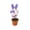 B-Purple, variant on 9.84 Inch Easter Bunny Plush Soft Flower Pot Planter Decoration Bunny Table Decoration, Spring Holiday Party Centerpiece Tray Ornament Festive Gift for Indoor Outdoor Use
