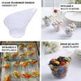 thumbnail image 4 of Efavormart 24 Pack | 3oz Clear Mini Teardrop Plastic Appetizer Snack Bowls, Disposable Dessert Party Cups, 4 of 11