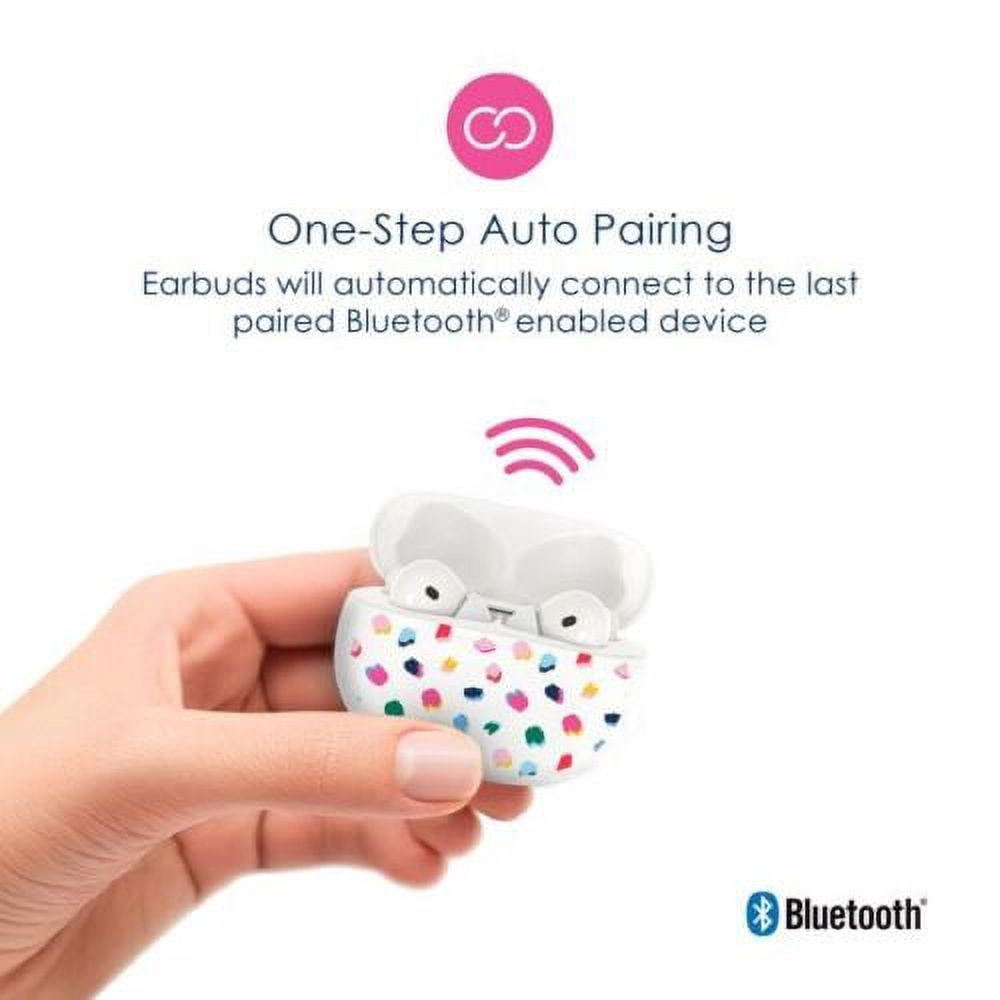 Packed Party "On The Dot" Bluetooth True Wireless Earbuds, IPX5 Water Resistant, Over 20 hours of play time