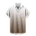 thumbnail image 2 of 2 Pack S-5X Mens Big & Tall Shirts with Pocket Plus Size Short Sleeve Button-Down T-Shirts Lightweight Gradient Collared Hawaiian Beach Tees Tops, 2 of 8
