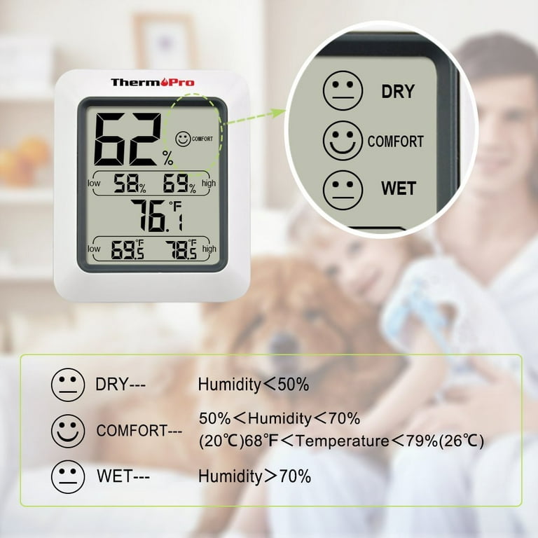 ThermoPro TP50 Indoor thermometer Humidity Monitor Weather Station
