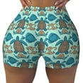 thumbnail image 2 of Haiem Turtles And Seahorses No Front Seam Biker Shorts for Women Yoga Workout Gym Bike Shorts with Tummy Control Moisture-Wicking-Small, 2 of 9