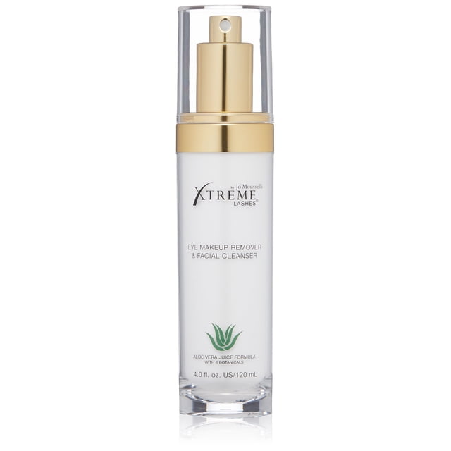 Xtreme Lashes Desmaquillador de ojos y limpiador facial (4 onzas líquidas) | Limpiador y champú para pestañas sanas