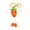 B, variant on - Vegetable Shaped PVC Keychain, Bendable Limbs 3D Cartoon Bag Charm With Spring Clasp, Daily Backpack Luggage Decor Accessory (A)