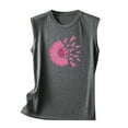 thumbnail image 5 of DTBPRQ Women's Breast Cancer Tshirt Sleeveless Round Neck Fighting Pink Ribbon Breast Cancer Awareness Racerback Tank Top, 5 of 5