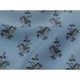 thumbnail image 4 of oneOone Viscose Jersey Grayish Blue Fabric Leaves & Flower Floral Sewing Crafts Projects Fabric Prints By Yards 60 Inches Wide, 4 of 5