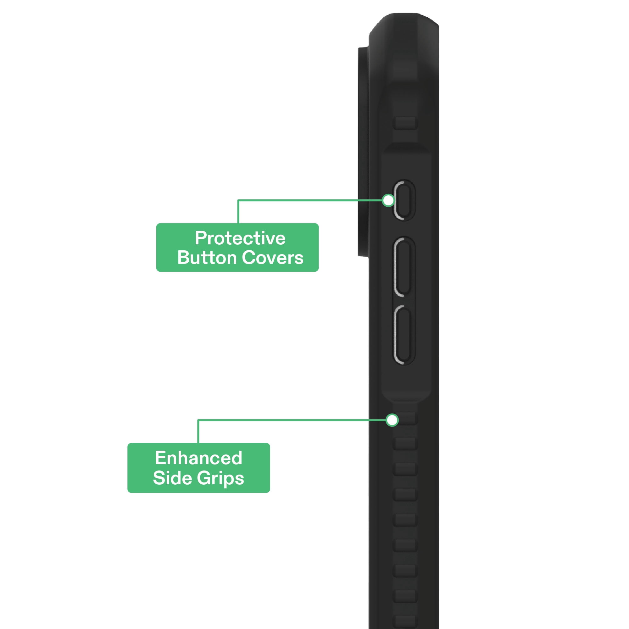 onn Rugged Phone Case for iPhone 18 Pro / 17 Pro, MagSafe Compatible - Black