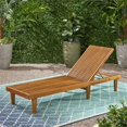 thumbnail image 3 of Noble House Chaise Longue Extérieure Nadine - Ensemble de 1, Teck, 3 of 5