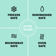 thumbnail image 2 of Pyrex Basics - Plato para hornear de vidrio de 2 cuartos con tapa, plato para hornear de vidrio templado con asas grandes, no tóxico, tapa sin BPA, lavaplatos, microondas, congelador y horn, 2 of 6