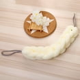 thumbnail image 4 of Paquete de 4 esponjas elásticas largas para la espalda con asas de cuerda, esponja exfoliante para baño, ducha, cuerpo, trenzada y elástica, para hombres y mujeres, 4 of 8