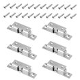 thumbnail image 4 of Loquet à Bille 6 Pcs Porte d'Armoire Argent 70 Laiton Double Loquet à Bille avec 24 Vis, 4 of 6