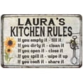 thumbnail image 1 of Laura's Kitchen Rules Chic Sign Vintage Decor 12 x 18 Matte Finish Metal 112180032025, 1 of 1