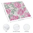 thumbnail image 3 of Shangniulu Pink Floral Cloth Cocktail Napkins Beautiful Pink and White Toile Cloth Napkins For Bridal and Baby Shower, Tea Party, Garden Party, Birthday Party 2 PCS, 3 of 7