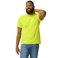 thumbnail image 5 of Gildan Men’s Heavy Cotton Pocket T-Shirt, Hi Vis Classic Arts & Crafts Safety Green Tee, Size S, 5 of 5