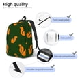 thumbnail image 4 of Naloa Bold Squirrel Silhouettes Canvas Backpack for Men Women Rucksack Casual Travel Daypack College Tote Satchel Bookbag for Teens-Small, 4 of 7