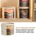 thumbnail image 3 of XIBUFE Hat Storage Box for Women,Stackable Felt Hat Boxes with Clear Window,Foldable Hats Case with Carrying Handles for Closet Organizer Cowboy Hat Case, 3 of 7