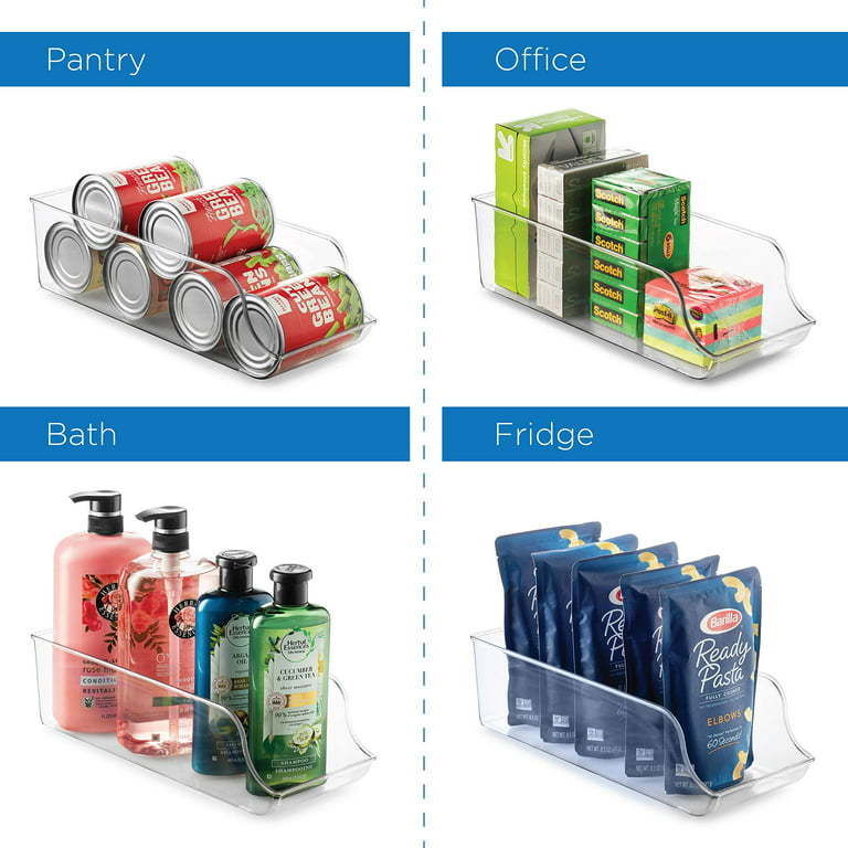 2 Pack Soda Can Storage Rack Stackable Beverage Can Organizer Non-slip Can  Dispenser Holder Space Saving Water Bottle Beverage Bins Shelf for  Refrigerator Cabinet Pantry 