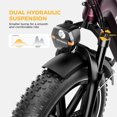 thumbnail image 5 of Heybike Ranger S Electric Bike for Adults, 750W Foldable Ebike with 48V 14.4AH Removable Battery, 55 Miles Range, 20" x 4.0 Fat Tire Step-thru Electric Bicycle, 7-Speed Hydraulic Fork, UL2849, 5 of 10