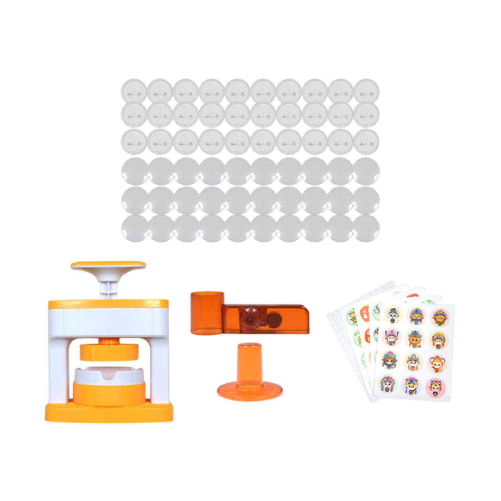 Button Maker Machine,55mm Button Maker Machine for Creative DIY,DIY Badge Brooch Pin Making Machine Birthday,Pin Button Maker Press Machine Button Parts,Blank Button Pins Badge with 30 Set