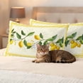 thumbnail image 3 of Summer Lemons Outdoor Pillow Covers Pack of 2 Pastoral Yellow Fruit Plant Leaves Floral Plaid Waterproof Throw Pillow Covers Decorative Cushion Cases for Patio Garden Tent Balcony Couch 20x12 inch, 3 of 9