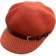 thumbnail image 6 of CoCopeaunts Newsboy Cap Summer Women Knit Mesh Breathable Baker Boy Painter Hat Adjustable Belt Pure Color Shade Beret Hat, 6 of 7