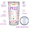 thumbnail image 2 of Regalos de 90 cumpleaños para mujeres Ideas de regalo de vaso de 90 cumpleaños Regalo de feliz cumpleaños de 90 años para mamá Abuela Decoraciones de 90 cumpleaños en 1933 Vaso de viaje de 20 oz, 2 of 6
