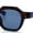 Tortoise Blue - Black, variant on Trendy Retro Hipster Norncore Octagonal Keyhole Horn Rim Plastic Sunglasses All Black