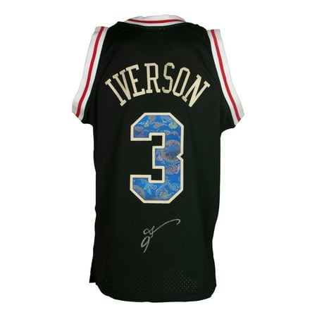 Allen Iverson Signed 76ers 1996-97 Lunar New Year MN Jersey PSA