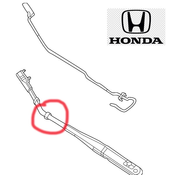 Honda Front Windshield Wiper Arm Nozzle Spray Hose Tube Clips 5x Buckle Fastener Holder for HR-V Civic CR-V Accord 2022 2023 2024 2025 2026