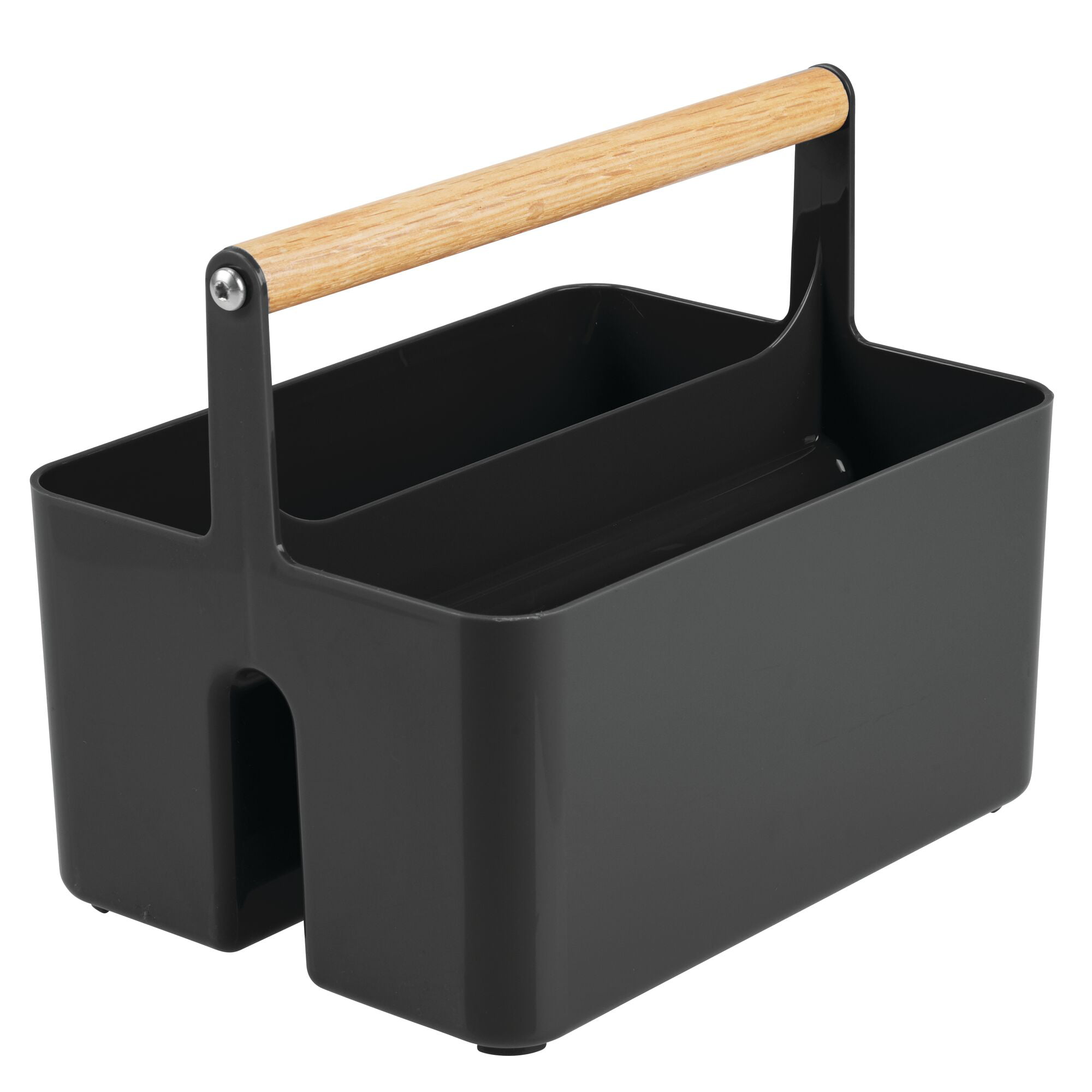 Genema Portable Storage Basket Cleaning Caddy Storage Organizer Tote with Handle for Laundry Bathroom Storage Baskets, Size: One size, Gray