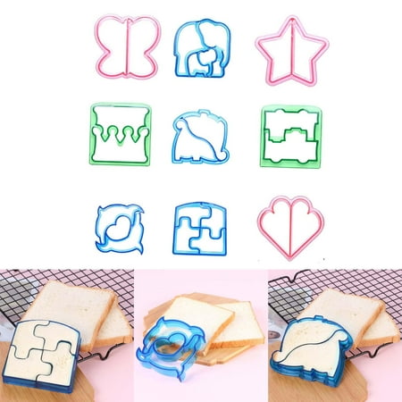 

Sandwich Cutter and Sealer Baking Maker Bread Crust Cutter for Home Kitchen DIY 9pcs