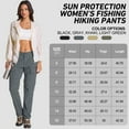 thumbnail image 2 of FEN AI Womens Convertible Hiking Pants Quick Dry Stretch UPF 50 Cargo Pant Zip-Off to Shorts for Travel Fishing Outdoor with Multi Pockets Gray, 2 of 9